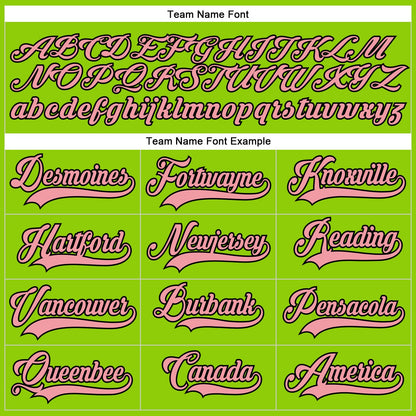 Custom Neon Green Medium Pink-Black Hockey Lace Neck Jersey - Sky-Custom