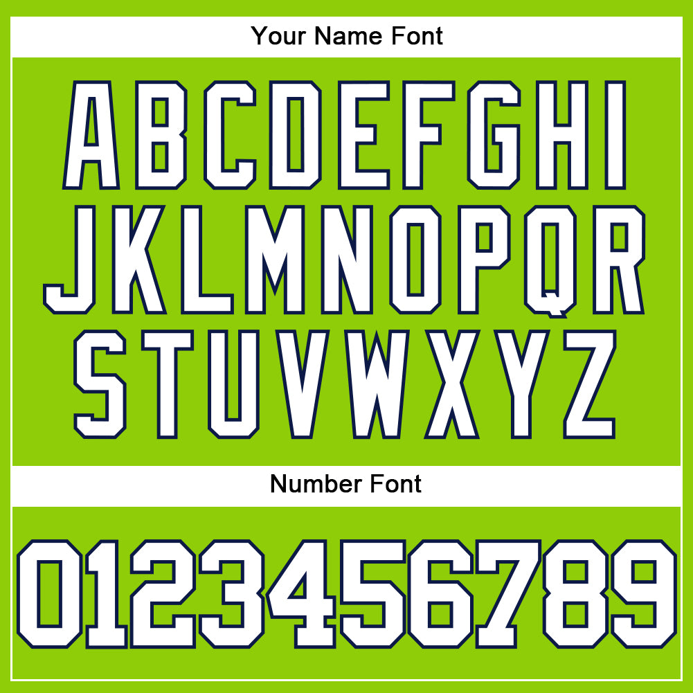 Custom Neon Green White-Navy Authentic Baseball Jersey - Sky-Custom