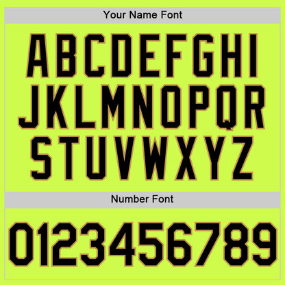 Custom Neon Green Black-Old Gold Authentic Throwback Baseball Jersey - Sky-Custom