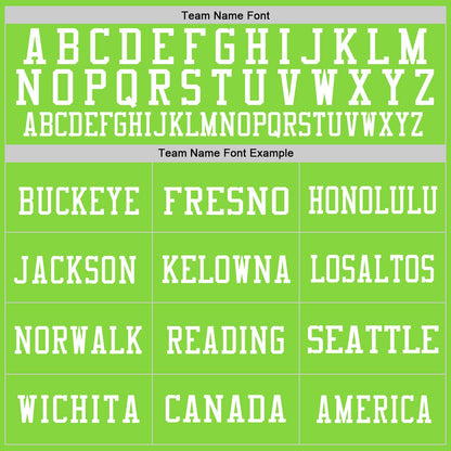 Custom Neon Green White Mesh Authentic Throwback Football Jersey - Sky-Custom