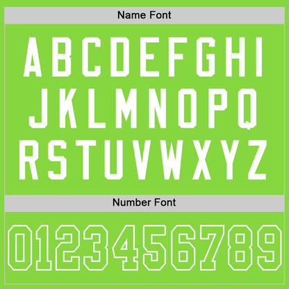 Custom Neon Green White Mesh Authentic Throwback Football Jersey - Sky-Custom