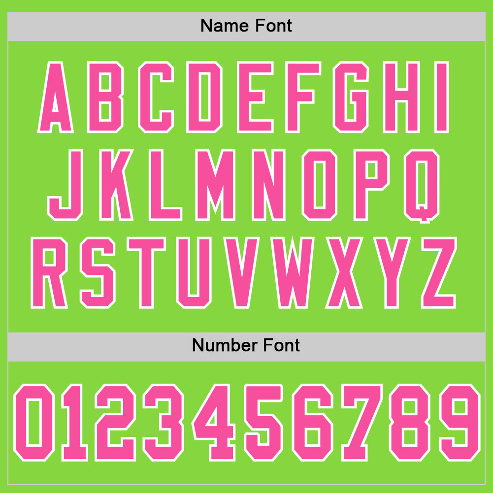 Custom Neon Green Pink-White Mesh Authentic Throwback Football Jersey - Sky-Custom