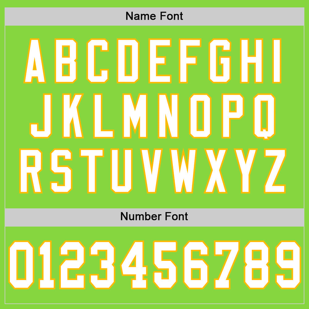 Custom Neon Green White-Gold Mesh Authentic Throwback Football Jersey - Sky-Custom