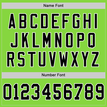 Custom Neon Green Black-White Mesh Authentic Throwback Football Jersey - Sky-Custom