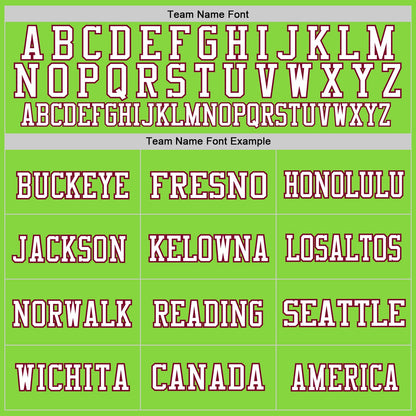 Custom Neon Green Maroon-White Mesh Authentic Throwback Football Jersey - Sky-Custom