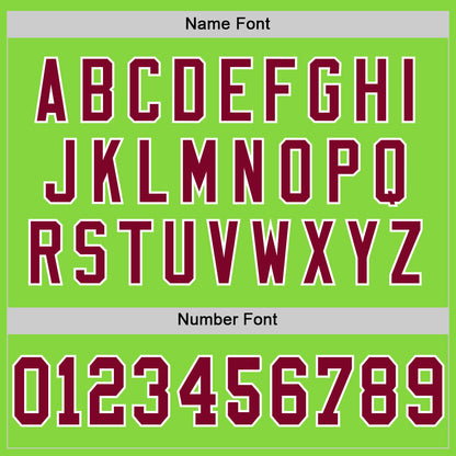 Custom Neon Green Maroon-White Mesh Authentic Throwback Football Jersey - Sky-Custom