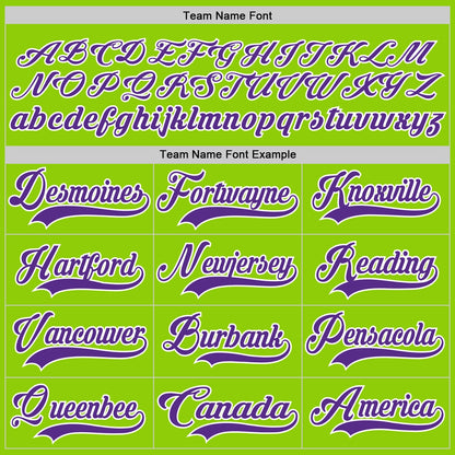 Custom Neon Green Purple-White Hockey Lace Neck Jersey - Sky-Custom