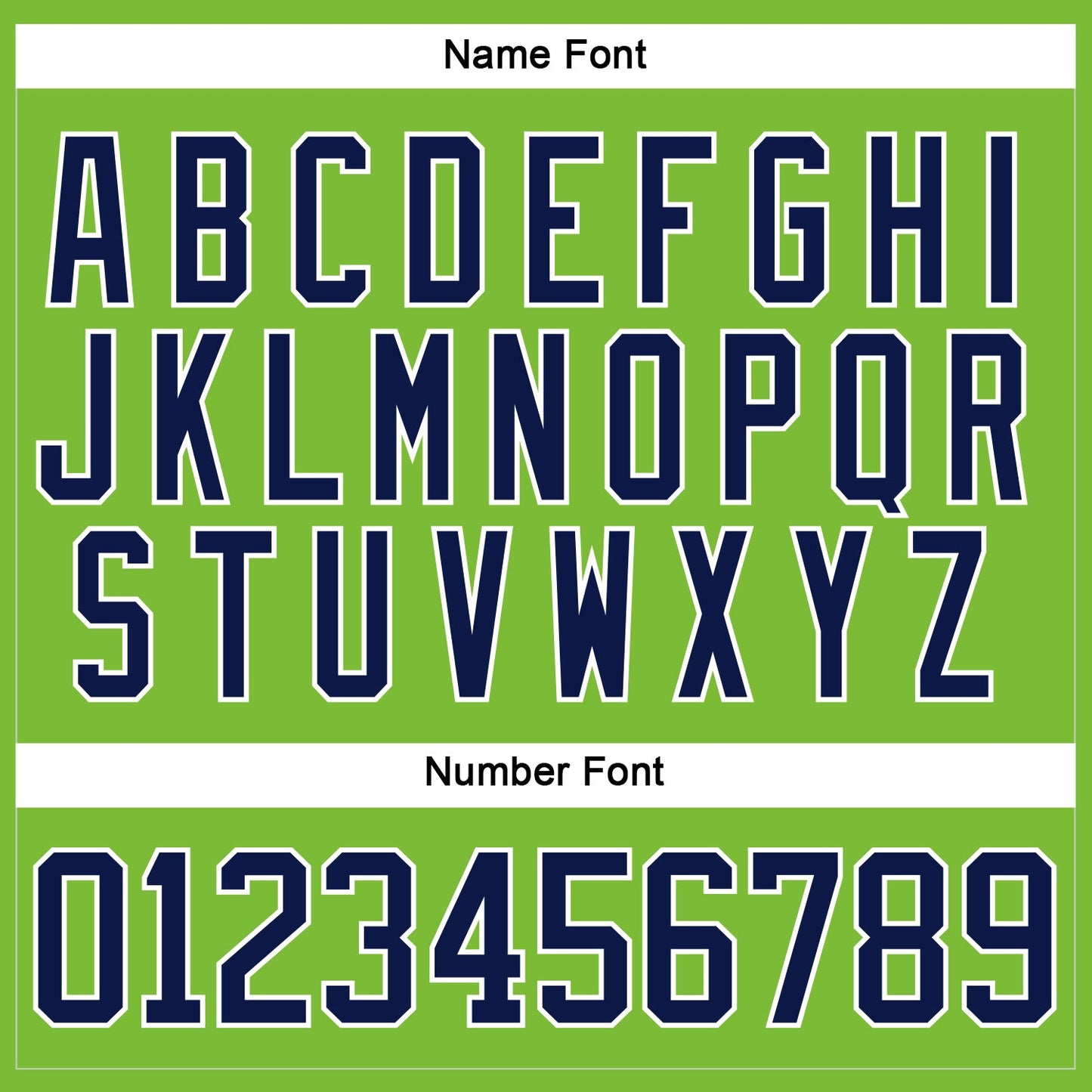 Custom Neon Green Navy-White Hockey Jersey - Sky-Custom