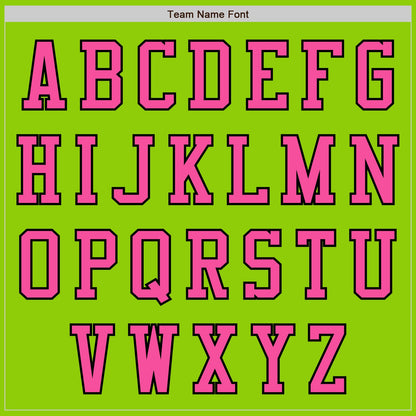 Custom Neon Green Pink-Black Authentic Baseball Jersey - Sky-Custom