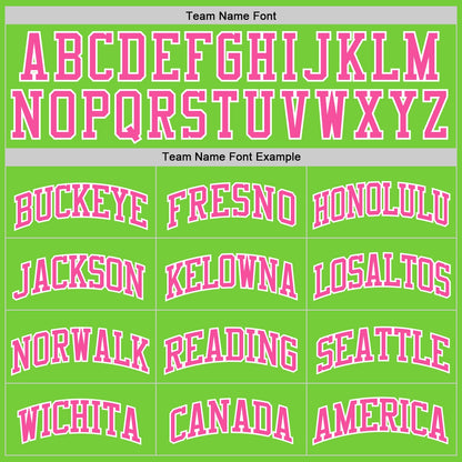 Custom Neon Green Pink-White Authentic Basketball Jersey - Sky-Custom