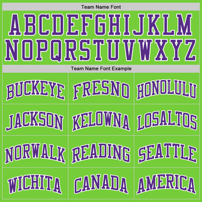 Custom Neon Green Purple-White Authentic Basketball Jersey - Sky-Custom