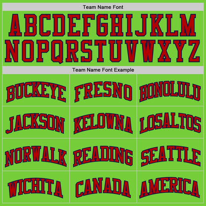 Custom Neon Green Red-Navy Authentic Basketball Jersey - Sky-Custom