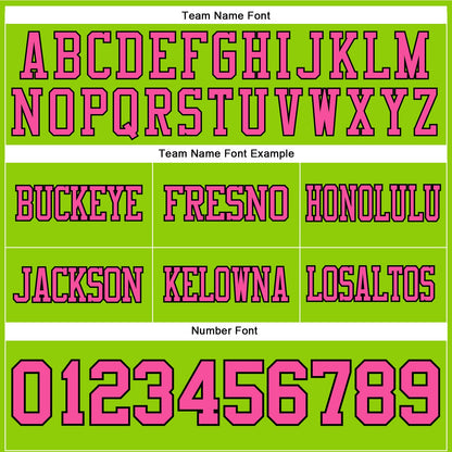 Custom Neon Green Pink-Black Mesh Authentic Football Jersey - Sky-Custom