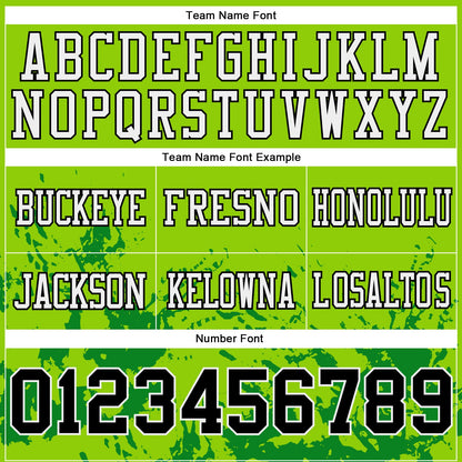 Custom Neon Green Black Grass Green-White Splash Mesh Authentic Football Jersey - Sky-Custom