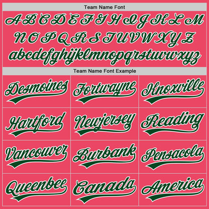 Custom Neon Pink Green-White Authentic Baseball Jersey - Sky-Custom