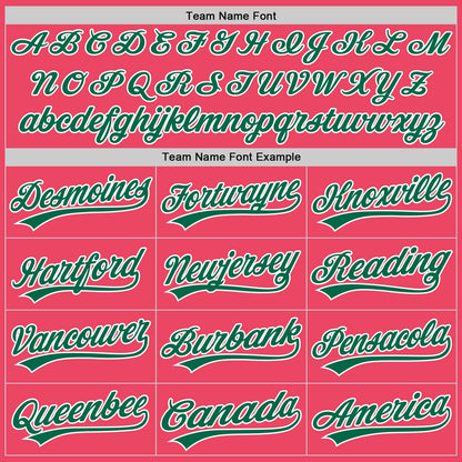 Custom Neon Pink Kelly Green-White Authentic Baseball Jersey - Sky-Custom