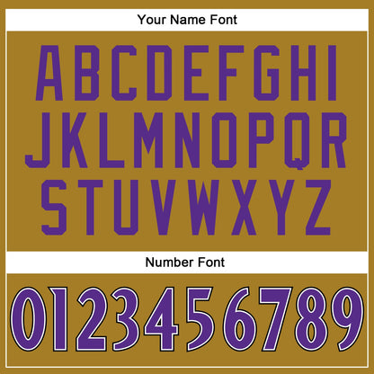 Custom Old Gold Purple-Black Mesh Authentic Football Jersey - Sky-Custom