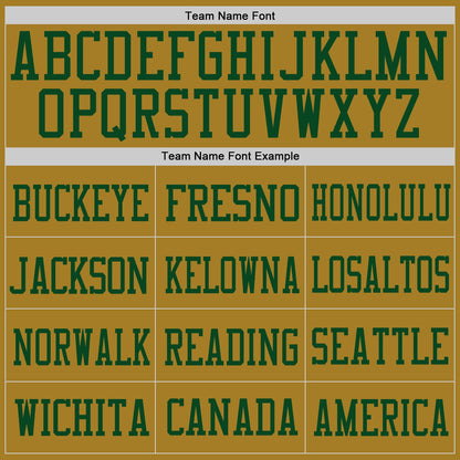 Custom Old Gold Green Mesh Authentic Football Jersey - Sky-Custom