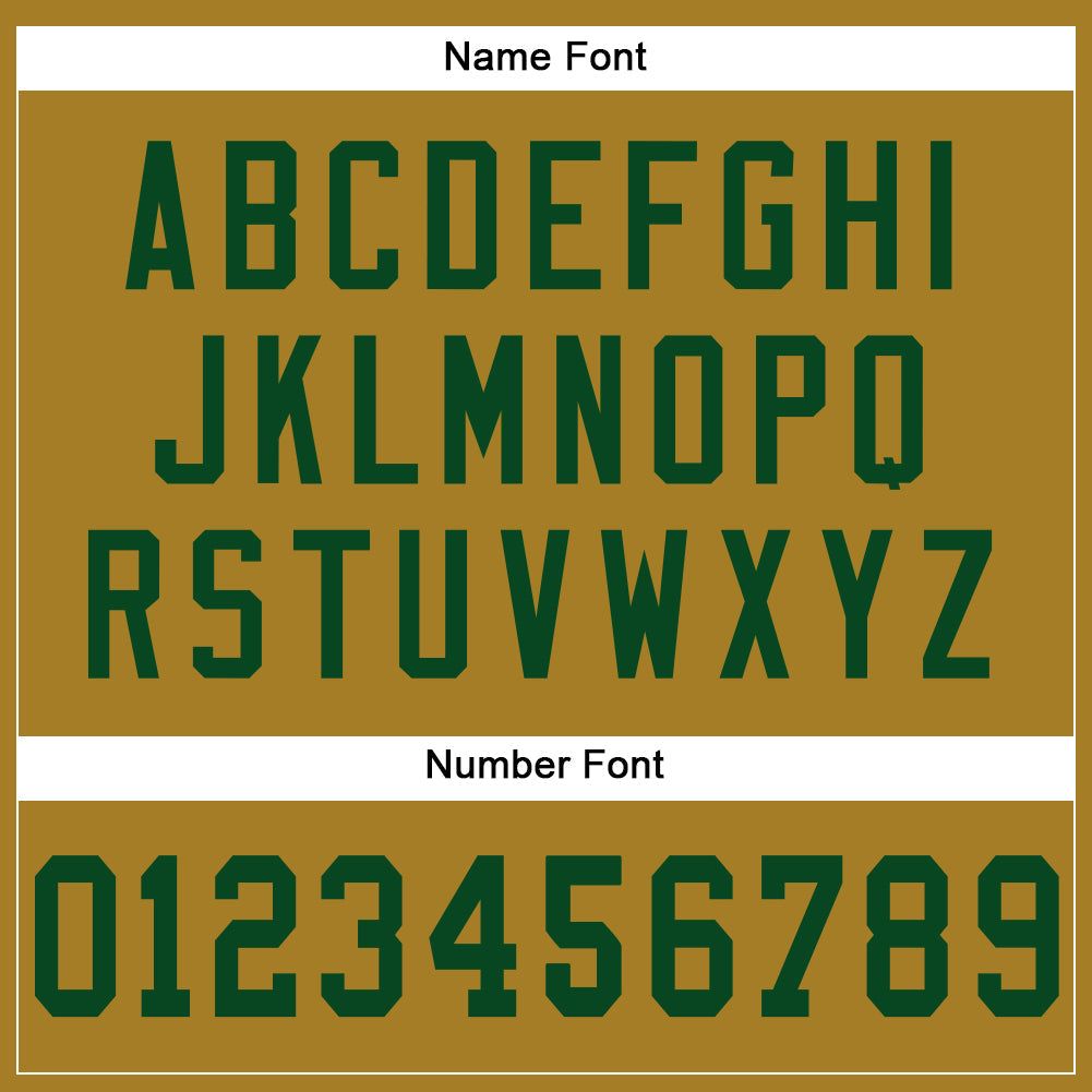 Custom Old Gold Green Mesh Authentic Football Jersey - Sky-Custom