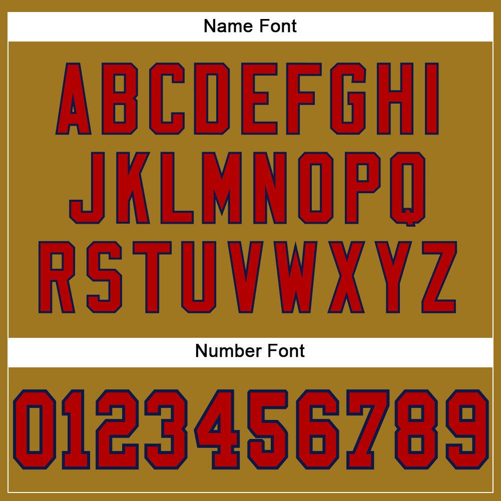 Custom Old Gold Red-Navy Mesh Authentic Football Jersey - Sky-Custom