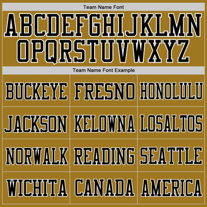 Custom Old Gold Black-White Mesh Authentic Football Jersey - Sky-Custom