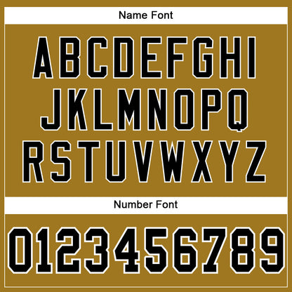 Custom Old Gold Black-White Mesh Authentic Football Jersey - Sky-Custom