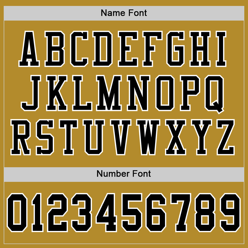 Custom Old Gold Black-White Mesh Authentic Football Jersey - Sky-Custom