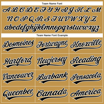 Custom Old Gold Black-White Authentic Baseball Jersey - Sky-Custom