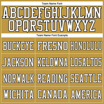 Custom Old Gold White-Black Mesh Authentic Football Jersey - Sky-Custom