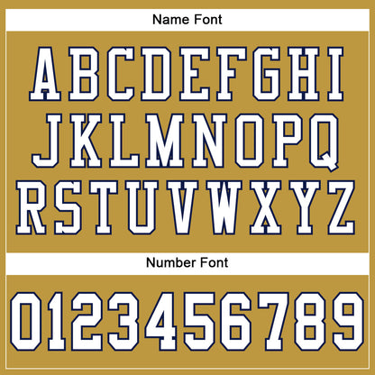 Custom Old Gold White-Navy Mesh Authentic Football Jersey - Sky-Custom