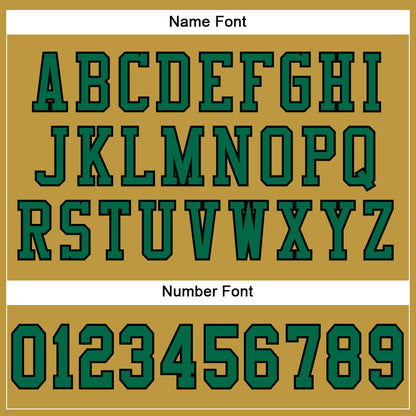 Custom Old Gold Kelly Green-Black Mesh Authentic Football Jersey - Sky-Custom