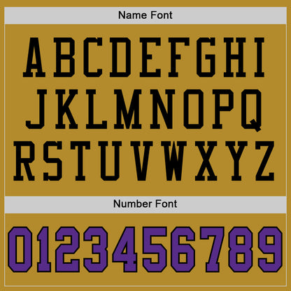Custom Old Gold Purple-Black Mesh Authentic Football Jersey - Sky-Custom