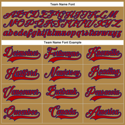Custom Old Gold Red-Royal Hockey Lace Neck Jersey - Sky-Custom