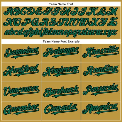 Custom Old Gold Kelly Green-Black Authentic Baseball Jersey - Sky-Custom