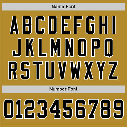 Custom Old Gold Black-White Mesh Authentic Throwback Football Jersey - Sky-Custom