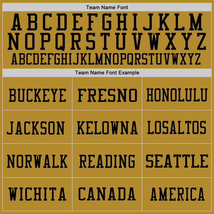 Custom Old Gold Orange-Black Mesh Authentic Throwback Football Jersey - Sky-Custom