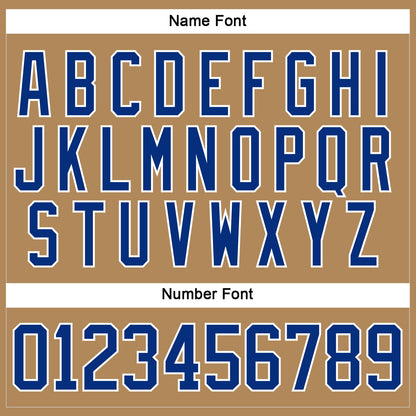 Custom Old Gold Royal-White Hockey Lace Neck Jersey - Sky-Custom