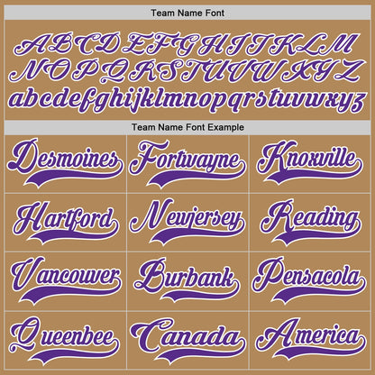 Custom Old Gold Purple-White Hockey Lace Neck Jersey - Sky-Custom