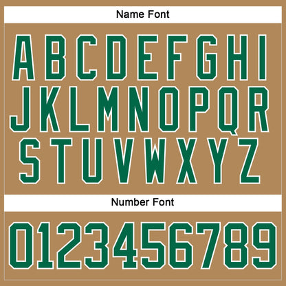 Custom Old Gold Kelly Green-White Hockey Lace Neck Jersey - Sky-Custom