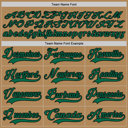 Custom Old Gold Kelly Green-Black Hockey Lace Neck Jersey - Sky-Custom