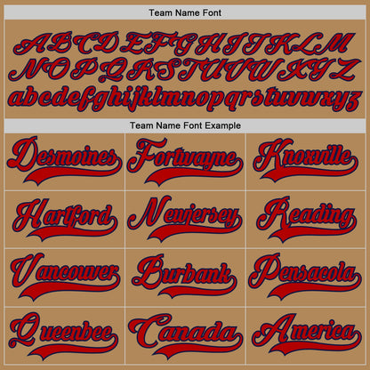 Custom Old Gold Red-Navy Hockey Lace Neck Jersey - Sky-Custom
