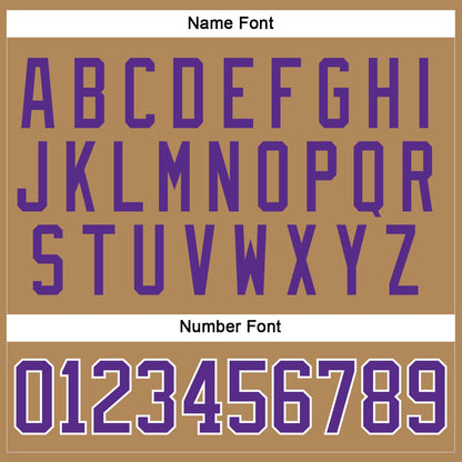 Custom Old Gold Purple-White Hockey Jersey - Sky-Custom