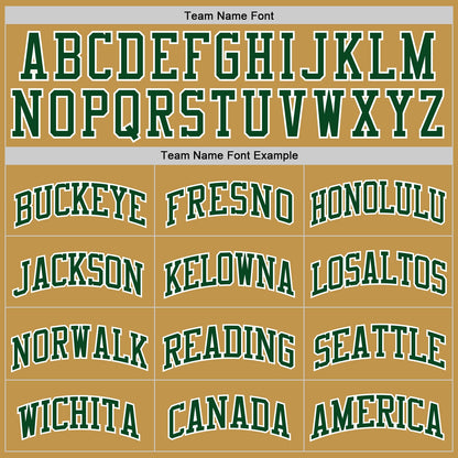 Custom Old Gold Green-White Authentic Basketball Jersey - Sky-Custom