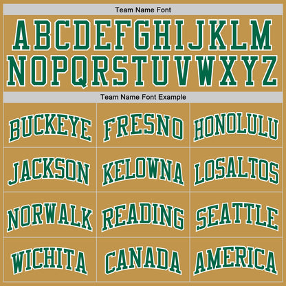 Custom Old Gold Kelly Green-White Authentic Basketball Jersey - Sky-Custom