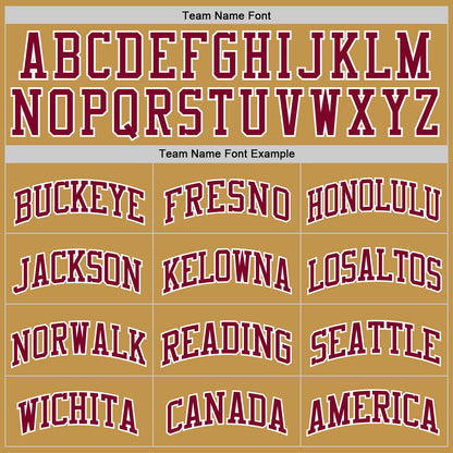 Custom Old Gold Maroon-White Authentic Basketball Jersey - Sky-Custom