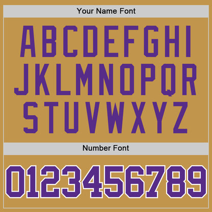 Custom Old Gold Purple-White Authentic Basketball Jersey - Sky-Custom