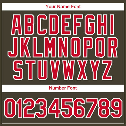 Custom Olive Red-White Authentic Throwback Salute To Service Basketball Jersey - Sky-Custom