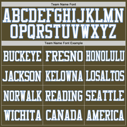 Custom Olive White-Light Blue Mesh Authentic Salute To Service Football Jersey - Sky-Custom