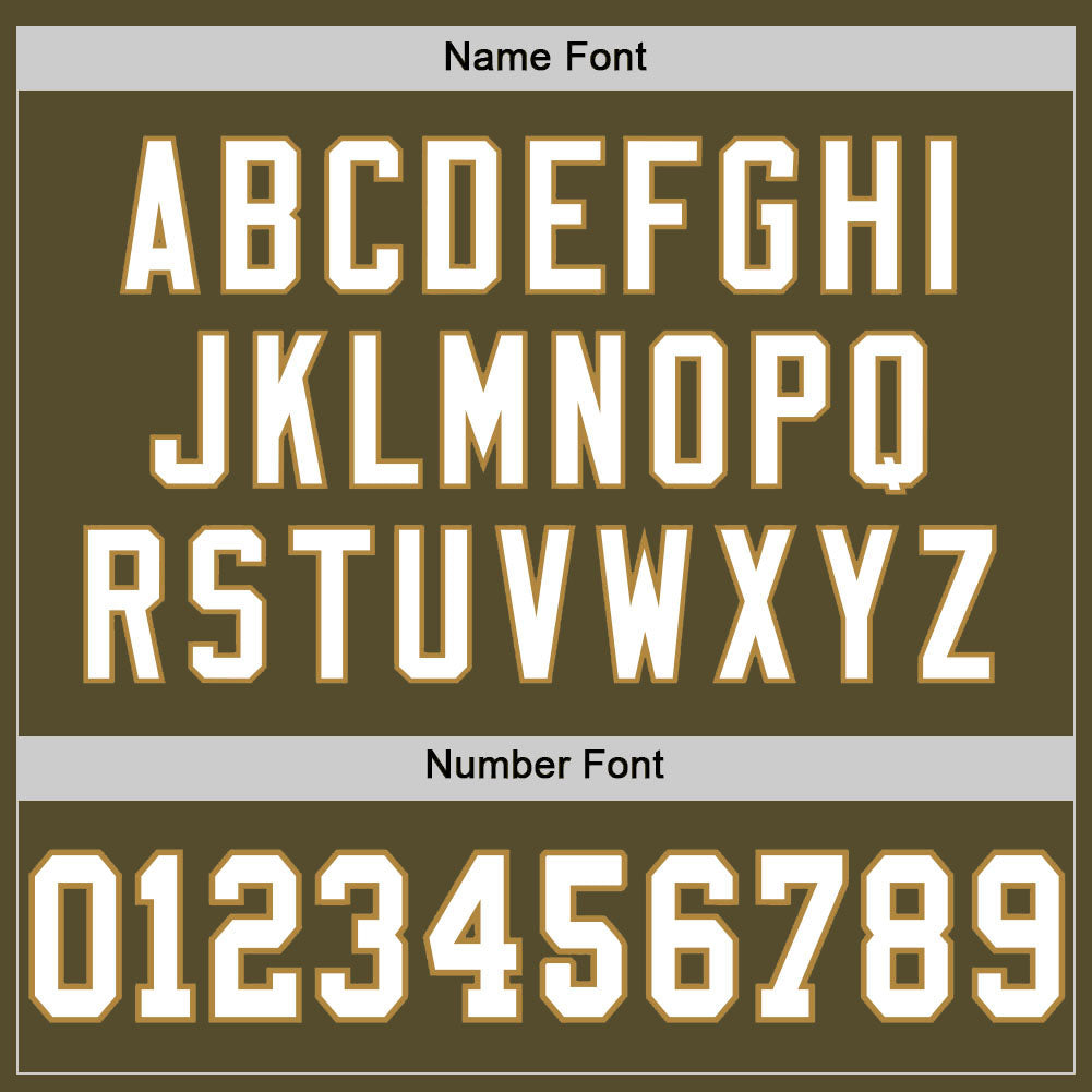 Custom Olive White-Old Gold Mesh Authentic Salute To Service Football Jersey - Sky-Custom