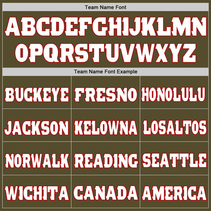 Custom Olive White-Gold Mesh Authentic Salute To Service Football Jersey - Sky-Custom